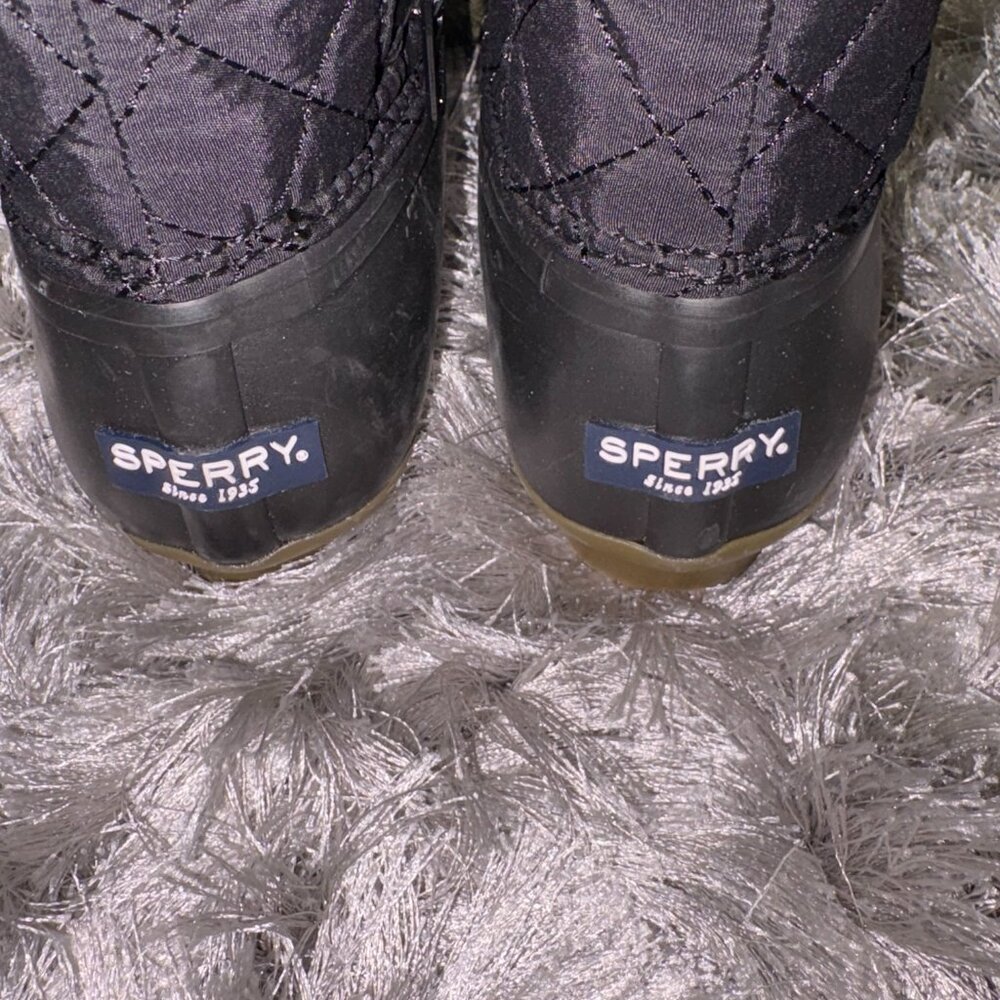 Sperry Girls Youth Top-Sider Saltwater Duck Boot Black Size 3M NEW TK163618 - Picture 5 of 6